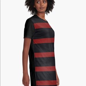 Strip print t-shirt dress